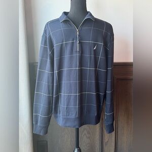 Nautica Navy 1/4 Zip Up Sweater size Large